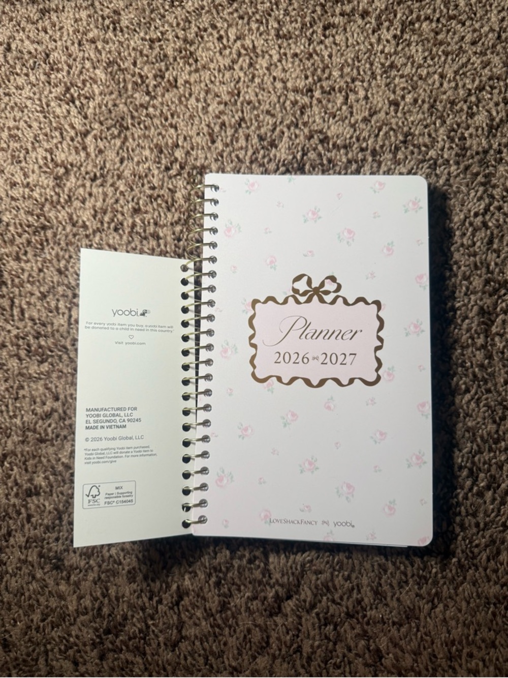 LoveShackFancy x Target x Yoobi Blooming Heirloom Ditsy 2026-2027 Weekly/Monthly